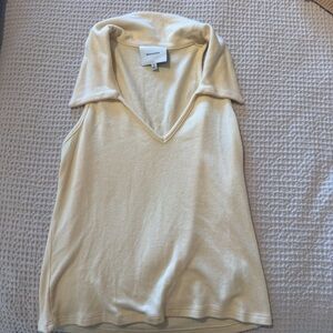 Reformation Austine Knit Top Custard